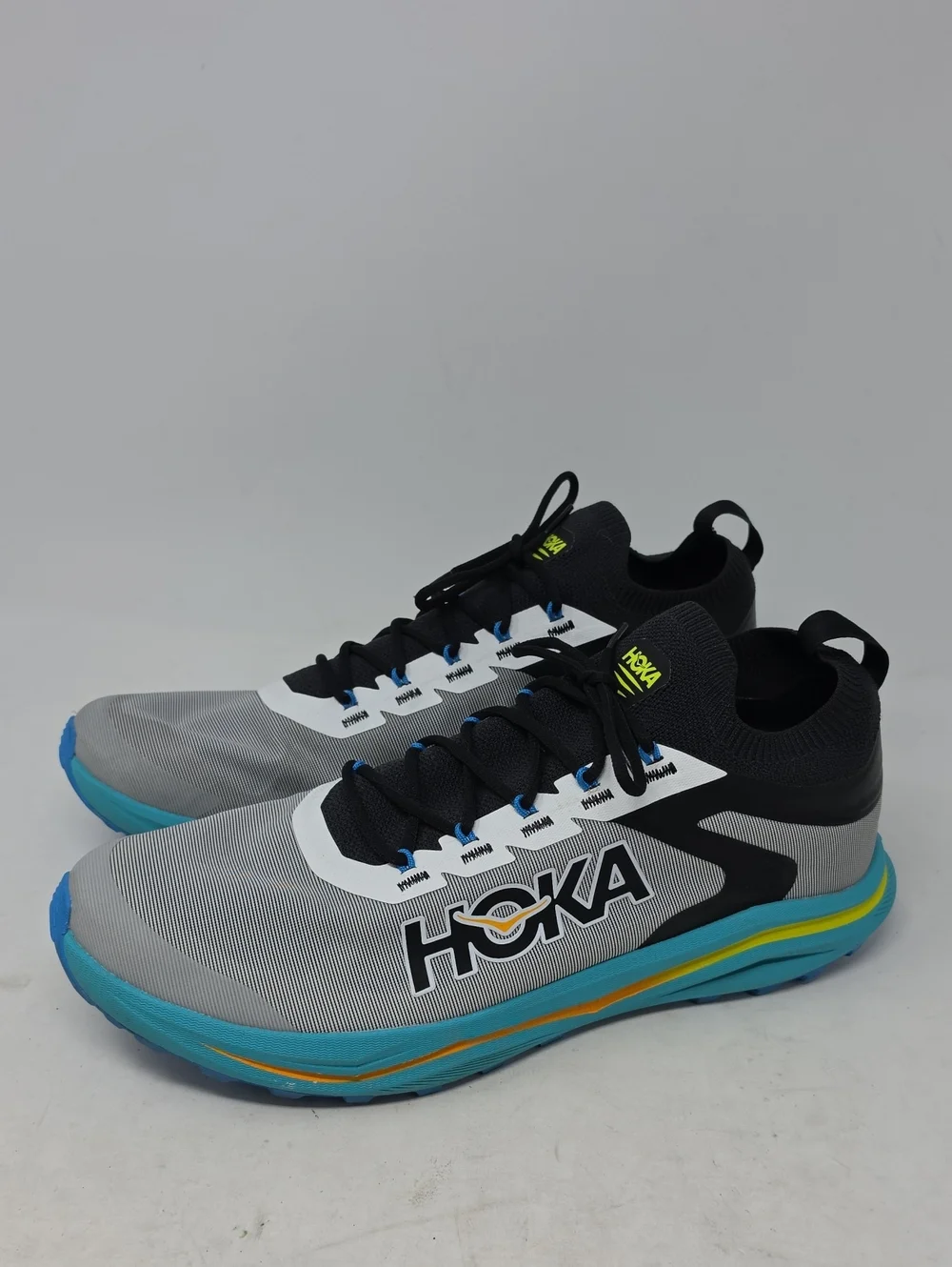 Hoka Zinal 2 Men's Gray, Black & Blue Performance Running Shoes Size 12D